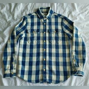 Taylor Stitch The Division Shirt In Washed Indigo Check